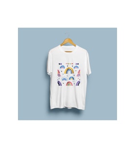 Oversize Premium Renkli Semboller Vektör çizim unisex T-shirt