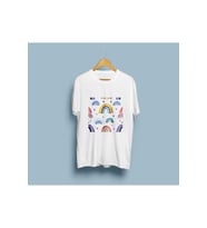 Oversize Premium Renkli Semboller Vektör çizim unisex T-shirt