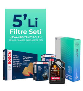 Bosch Audi A6 3.0 Dizel QUATRO 245 HP Filtre Bakım Seti Motul Motor Yağlı (2011-2018) 5 Li