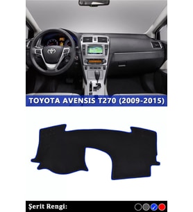 Toyota Avensıs T270 (2009-2015) 3d Torpido Kılıfı Panel Koruyucu Göğüs Kaplama - Mavi Şerit