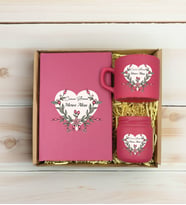 BK Gift Kişiye Özel İsimli DTF Anne Temalı Leylak Defter & Kahve Fincanı & Mum Hediye Seti-5, Anneye Hediye, Anneler Günü Hediyesi
