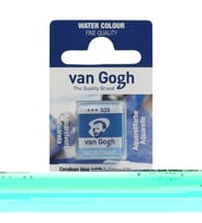 Talens Van Gogh 1/2 Tablet Sulu Boya 535 Cerulean Blue (Phthalo) 
