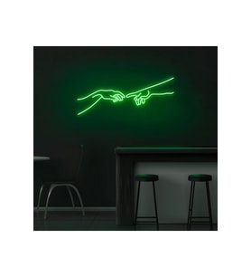 Hand Of God Figürlü Neon Tabela