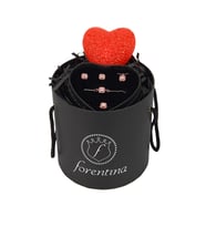 Forentina Rose Tektaş Kolye Küpe Bileklik Yüzük Set - Led Lamba Hediye Set PS1842