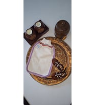 EKER-MOR BİYELİ HIZLIGİY KESE-Banyo ve Duş Kesesi-Lastikli Kese-Doğal Özel Dokuma-Standart Kese