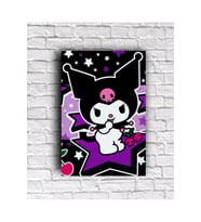 Kuromi Melodi Poster duvar süsü dekor Kapı Süsü Konsept Dekor Ahşap Tablo (19x28 cm)