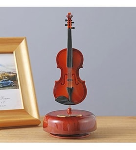 Kişiye Özel Keman Tasarımlı Kurmalı Müzik Kutusu