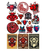 Boğa Sticker Set-7 17 Parça Telefon, Tablet, Defter, Laptop Sticker