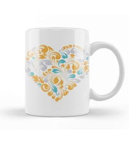 Ornamental Heart Aşk Kalp Kupa Bardak Porselen