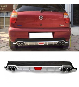 Fiat Palio Gri Difüzör Difizör Yuvarlak Egzoz Görünüm Kulaklı Tip