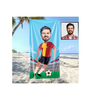 Ejoya Kişiye Özel Karikatür Fotoğraflı Taraftar Plaj Ve Spor Havlusu 115066