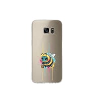 Samsung Galaxy S7 Edge ile uyumlu Splash arı tasarımlı şeffaf silikon kılıf