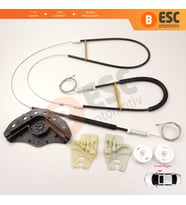 BMW 3 Serisi E46 2001-2005 4/5 Kapı Makyajlı Kasa 51330018130 İçin Ön Sağ Cam Kriko Seti Kapaklı