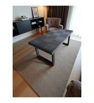 Siyah Renk Orta Sehpa Çay Kahve Servis Sehpası 90x47 cm