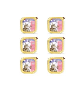 Plaisir Somon Balıklı Pate Kısırlaştırılmış ve Yetişkin Kedi Yaş Maması 100 Gr x 6 Adet