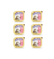 Plaisir Somon Balıklı Pate Kısırlaştırılmış ve Yetişkin Kedi Yaş Maması 100 Gr x 6 Adet