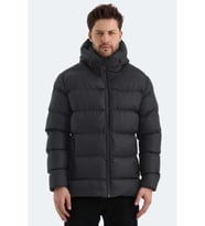 Slazenger Hank Erkek Kapüşonlu Şişme Siyah Mont  - Siyah