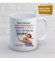 Kişiye Özel İsim Yazılabilir Bazı Süper Kahramanların Pelerini Yoktur Kupa Bardak