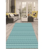 Dijital Kaymaz Taban Yıkanabilir Modern Renkli Salon Halısı Mutfak Halısı Yolluk ND-HT-736 (Mavi)