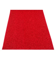 COLOURMAT Kaydırmaz Kaymaz Yolluk Karmaşık Halı Kıvırcık Paspas 1,2mt (KIRMIZI)