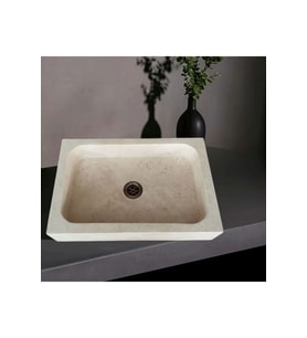 Hale Traverten Dikdörtgen Lüx Lavabo-277