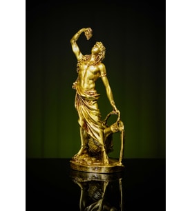 Narçiçeği Takı ve Hediyelik Eşya Özel Tasarım Antik Yunan Şarap ve Eğlence Tanrısı Dionisos Heykel Biblo (Gold)
