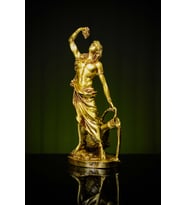 Narçiçeği Takı ve Hediyelik Eşya Özel Tasarım Antik Yunan Şarap ve Eğlence Tanrısı Dionisos Heykel Biblo (Gold)