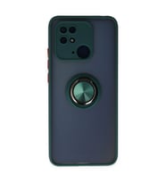 Xiaomi Poco C40 Kılıf Montreal Yüzüklü Silikon Kapak - Yeşil