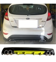 Ford Fiesta MK7 Sarı Difüzör Çiftli Yuvarlak Egzoz Görünümlü D Tip Difizör