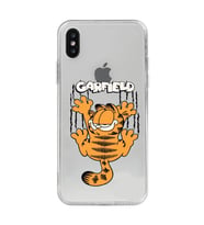 Iphone X / Xs Uyumlu Garfield Desenli Şeffaf Telefon Kılıfı