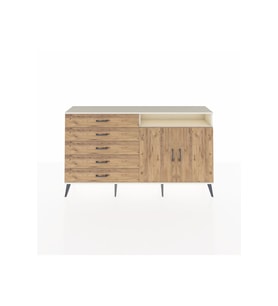 Arges Konsol 2 Raflı 5 Çekmeceli 2 Kapaklı 176x30x99 Aytaşı-Çam