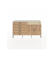 Arges Konsol 2 Raflı 5 Çekmeceli 2 Kapaklı 176x30x99 Aytaşı-Çam