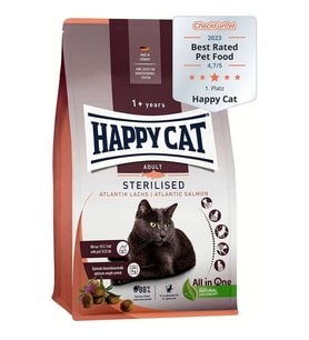 Happy Cat Sterilised Atlantic Somon Kısırlaştırılmış Kedi Maması 4 Kg