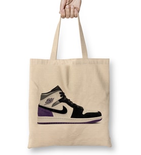 Jordan 1 Mid Se Purple Bez Çanta Uzun Saplı