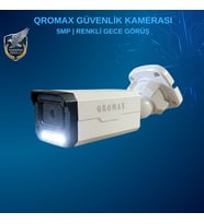Qromax Gece Renkli Gösteren 4 Warm Led 5 Mp Sony Lensli 1080p Full Hd Güvenlik Kamerasi 3404W