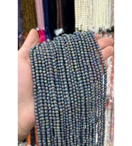 Hematit Taşı Küre Kesim Mat Gökkuşağı 5mm Doğal Taş Dizi