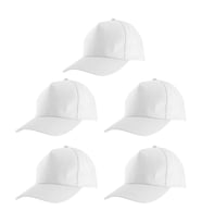 BK Gift  Sublimasyon Beyaz Siperli Şapka - (5'li Paket)