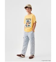 LCW Kids Sarı Nostaljik Maymun Baskılı Unisex Çocuk Tişört