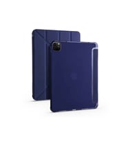 iPad Pro 12.9 2021 5.Nesil Kalemlikli Standlı Katlanabilir Kılıf (Lacivert)