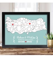 Kişiye Özel Ayrı Şehirlerdeki Sevgililere Özel Aşk Sertifikası