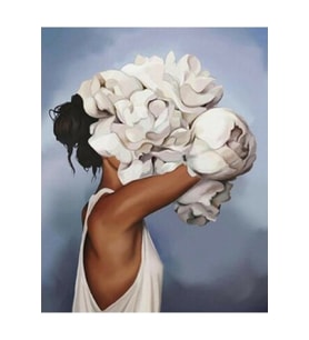 Çiçeklenmek 4 Sayılarla Boyama Seti Canvas Kasnaklı 40 x 50 cm