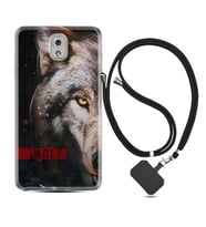 Samsung Note 3 4 5 8 9 20 Ultra 10 Lite Kılıf Boyun Askılı Silikon Wolf Eyes 1758