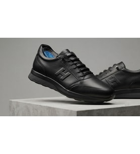Growish GD0128 Hakiki Deri Büyük Numara 44 45 46 Numara Akıllı Bağcık Kaydırmaz Güçlü Taban Ekonomik Siyah Günlük Sneaker Erkek Ayakkabı