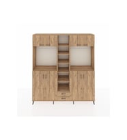 Hyperion Gardrop 14 Raflı 2 Çekmeceli 2 Askılı 220x44x243 Çam-Çam/Çam