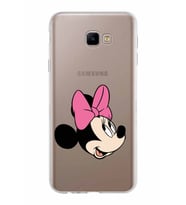 Samsung Galaxy J4 Core Kapak Minnie Mouse Tasarımlı Şeffaf Silikon Kılıf