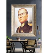 Gümüş Çerçeveli Atatürk Tablo za271