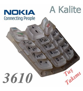 Nokia 3610 Tuş Takımı - Sıfır - A Kalite Plastik Tuş Takımı