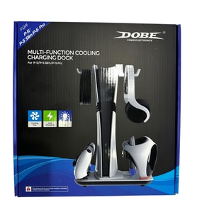 PS5 FAT/SLİM/PRO UYUMLU VR DESTEKLİ SOĞUTUCULU ŞARJ STANDI DOBE TP5-3550 BEYAZ