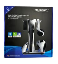 PS5 FAT/SLİM/PRO UYUMLU VR DESTEKLİ SOĞUTUCULU ŞARJ STANDI DOBE TP5-3550 BEYAZ
