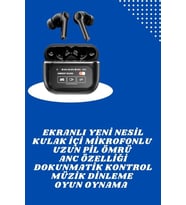 Ekranlı Yeni Nesil Pro Kulaklık ve Akıllı Saat Kampanyası Kulak İçi Mikrofonlu